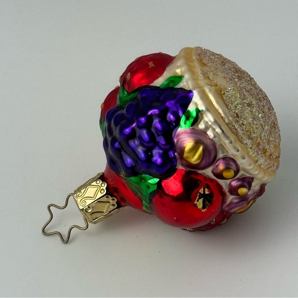 Inge Glas German Christmas Ornament Fruit Basket Generosity - Picture 4 of 6
